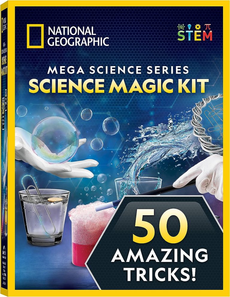 National Geographic Science Magic Kit packaging displaying '50 Amazing Tricks' for kids to perform.