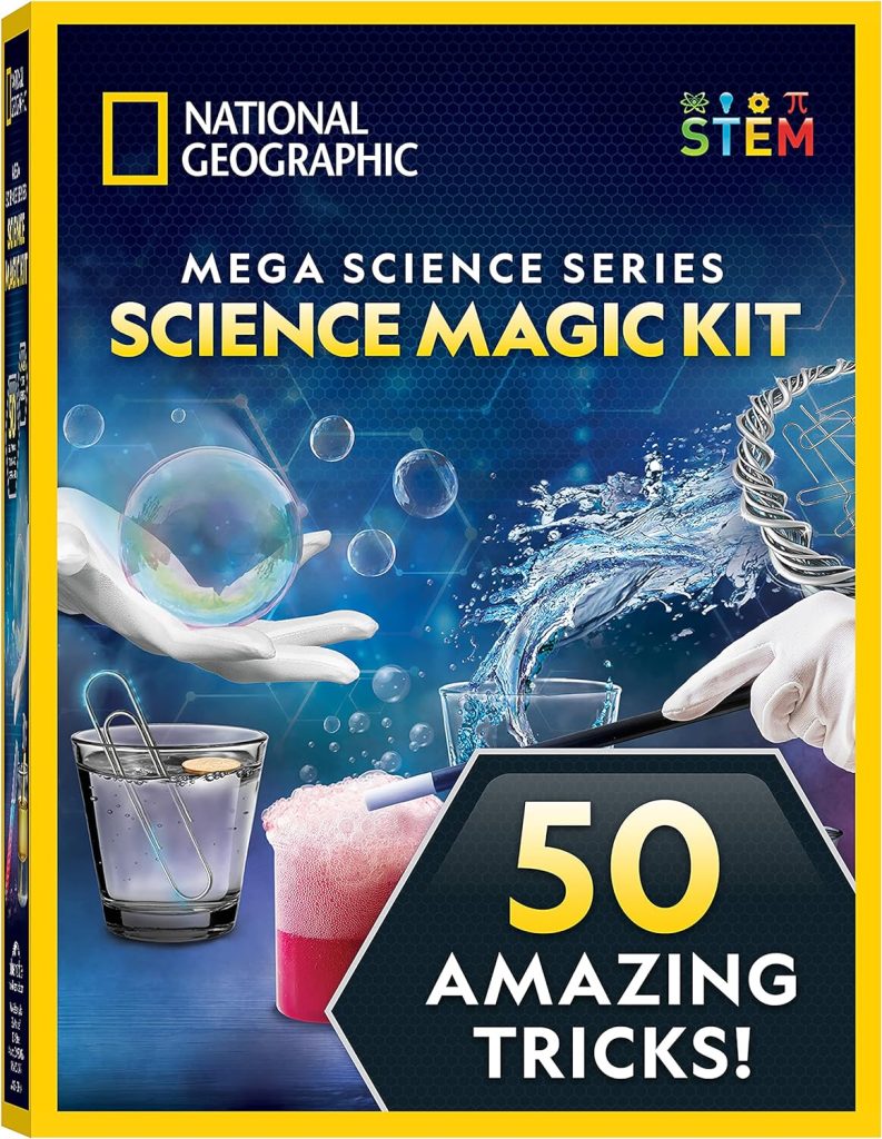 NATIONAL GEOGRAPHIC Science Magic Kit – Science Kit for Kids with 50 Unique Experiments