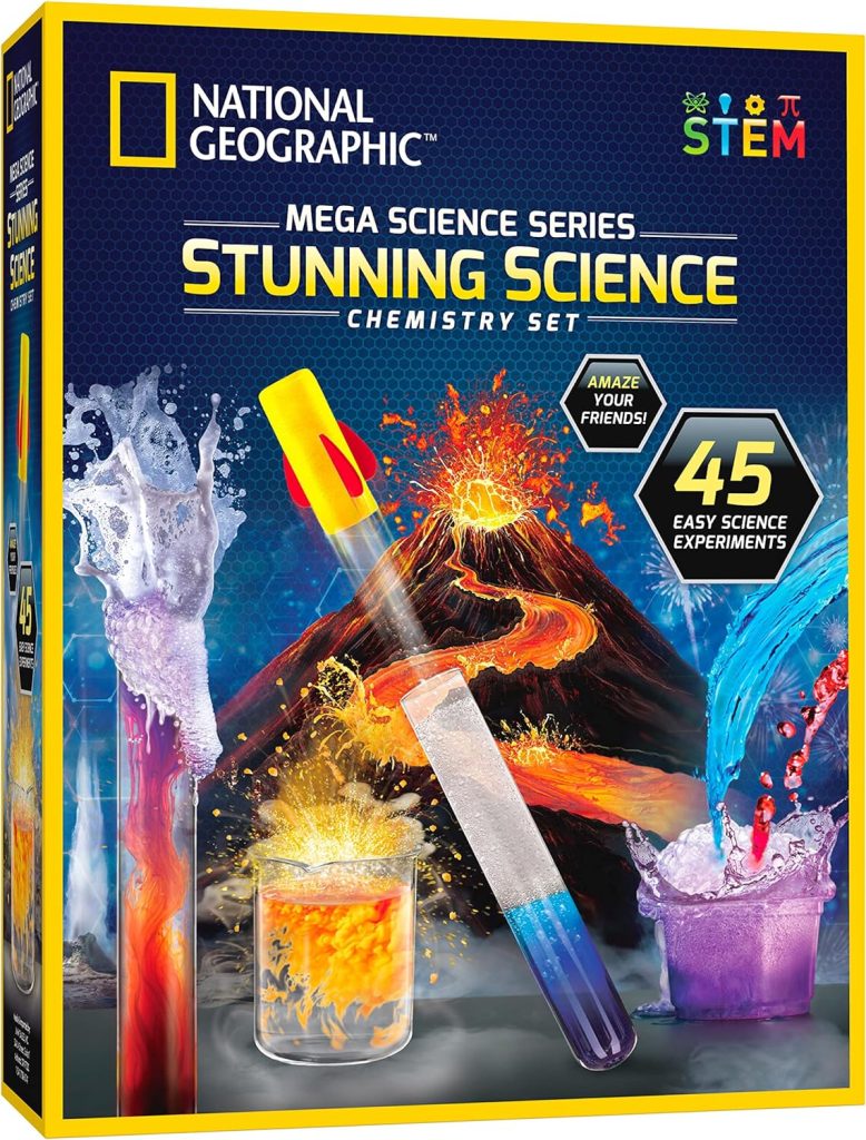 NATIONAL GEOGRAPHIC Stunning Chemistry Set - Mega Science Kit
